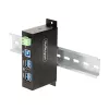 StarTech.com 5G4AINDRM-USB-A-HUB interfeisa centrmezgls USB 3.2 Gen 1 (3.1 Gen 1) Type-B 5000 Mbit/s Melns