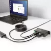 StarTech.com 5G4AINDRM-USB-A-HUB interfeisa centrmezgls USB 3.2 Gen 1 (3.1 Gen 1) Type-B 5000 Mbit/s Melns
