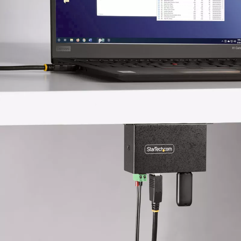 StarTech.com 5G4AINDRM-USB-A-HUB interfeisa centrmezgls USB 3.2 Gen 1 (3.1 Gen 1) Type-B 5000 Mbit/s Melns