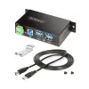 StarTech.com 5G4AINDRM-USB-A-HUB interfeisa centrmezgls USB 3.2 Gen 1 (3.1 Gen 1) Type-B 5000 Mbit/s Melns