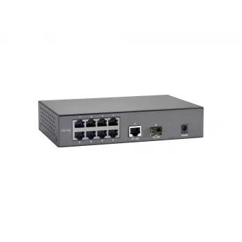 LevelOne 10 portu Fast Ethernet PoE slēdzis, 1 x Gigabit RJ45, 1 x Gigabit SFP, 8 PoE izejas, 120 W