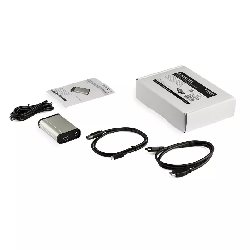 StarTech.com HDMI uz USB C video uzņemšanas ierīce 1080p 60 kadri/s - UVC - ārējais USB 3.0 Type-C uztveršanas/tiešraides straumēšanas - HDMI audio/video ierakstītāja adapteris - darbojas ar USB-C/USB-A/Thunderbolt 3 - TAA