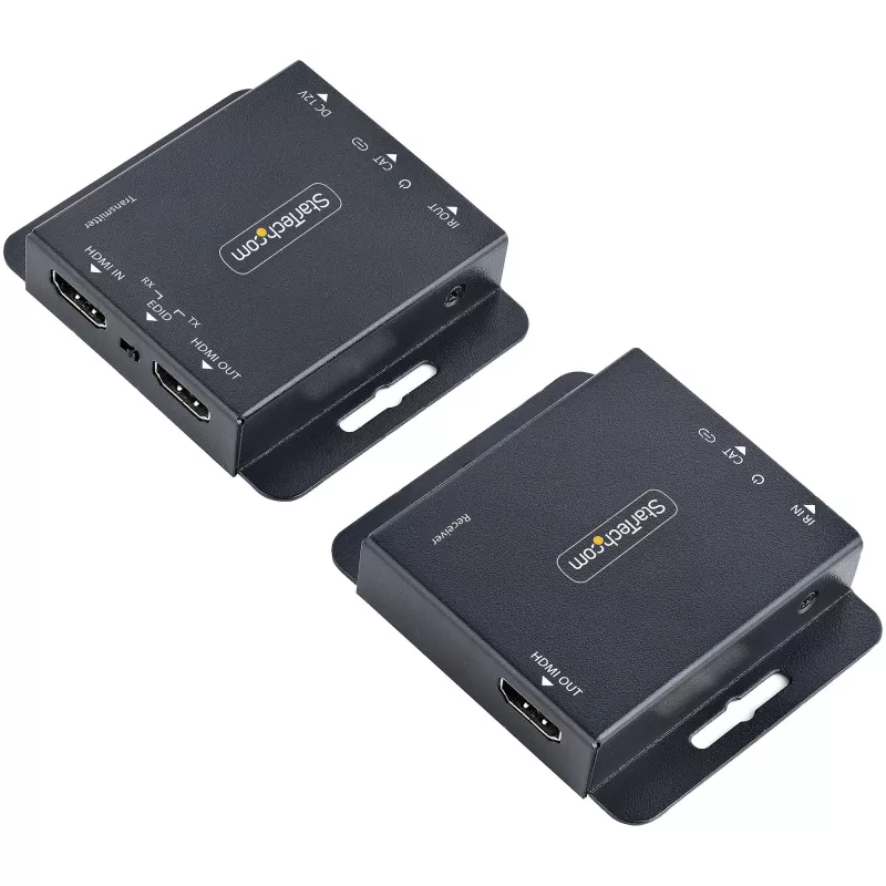 StarTech.com 4K HDMI pagarinātājs pa CAT6/CAT5 Ethernet kabeli, 4K 30Hz vai 1080p 60Hz video pagarinātājs, HDMI pa Ethernet kabeli, HDMI raidītāja un uztvērēja komplekts, IR tālvadība