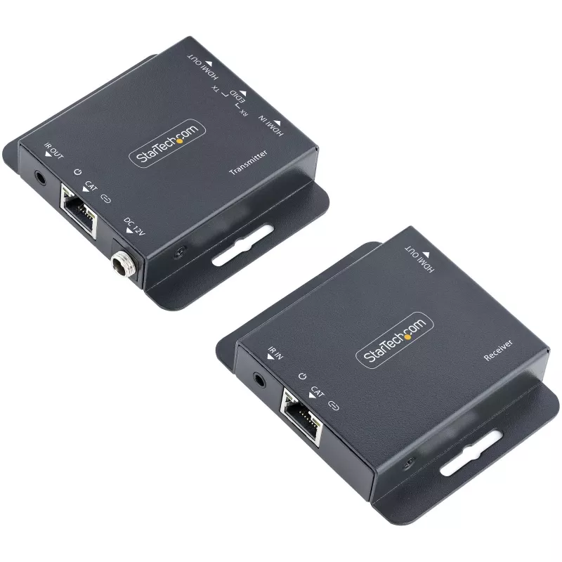 StarTech.com 4K HDMI pagarinātājs pa CAT6/CAT5 Ethernet kabeli, 4K 30Hz vai 1080p 60Hz video pagarinātājs, HDMI pa Ethernet kabeli, HDMI raidītāja un uztvērēja komplekts, IR tālvadība