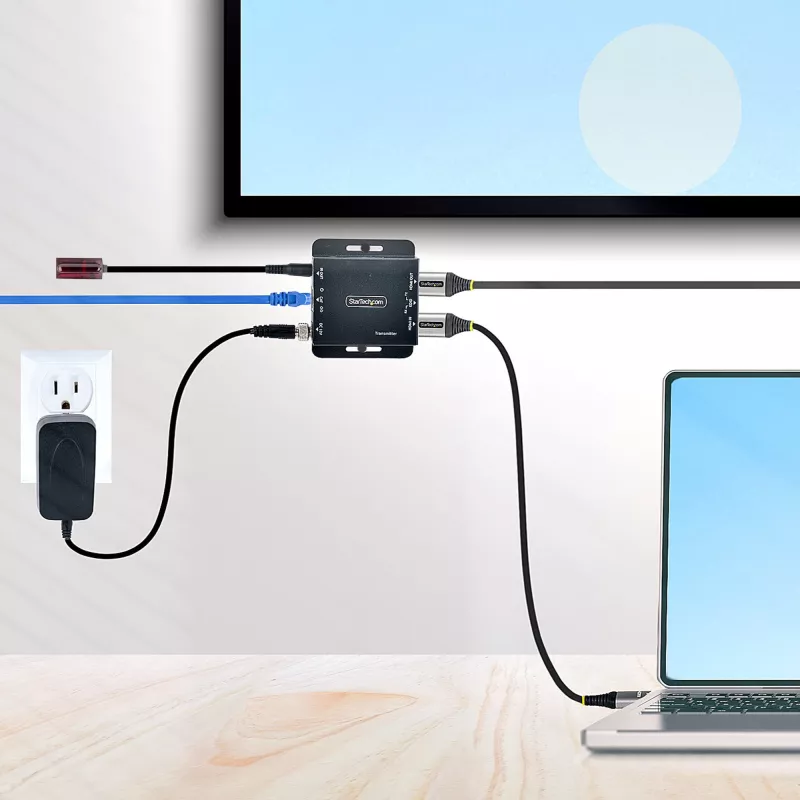 StarTech.com 4K HDMI pagarinātājs pa CAT6/CAT5 Ethernet kabeli, 4K 30Hz vai 1080p 60Hz video pagarinātājs, HDMI pa Ethernet kabeli, HDMI raidītāja un uztvērēja komplekts, IR tālvadība