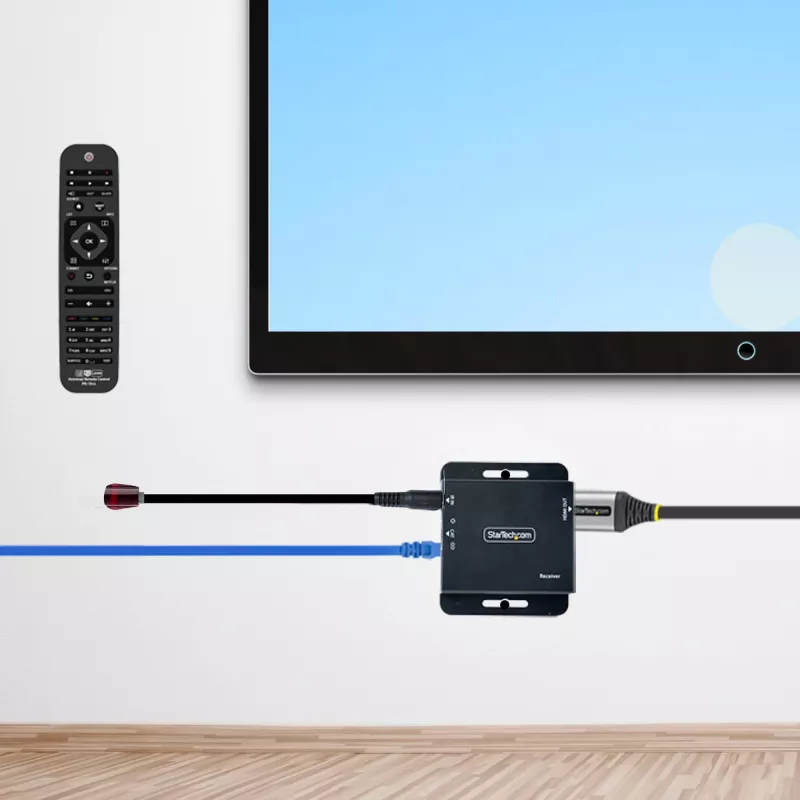 StarTech.com 4K HDMI pagarinātājs pa CAT6/CAT5 Ethernet kabeli, 4K 30Hz vai 1080p 60Hz video pagarinātājs, HDMI pa Ethernet kabeli, HDMI raidītāja un uztvērēja komplekts, IR tālvadība