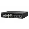 QNAP QSW-M2108R-2C pārvaldāms L2 slēdzis, 8 x 2,5GbE + 2 x 10GbE SFP+/RJ-45 kombinētie porti, pusplatuma, uzstādāms statnē
