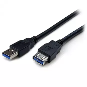 StarTech.com 2 m melns SuperSpeed USB 3.0 pagarinātājkabelis A–A – vīr./siev.