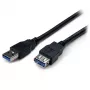 StarTech.com 2 m melns SuperSpeed USB 3.0 pagarinātājkabelis A–A – vīr./siev.