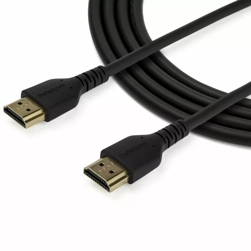 StarTech.com 1,5 m plāns HDMI 2.0 kabelis, elastīgs Premium sertificēts HDMI vads ar Ethernet, UHD 4K 60Hz HDR10, izturīgs aramīda šķiedras dizains ar TPE apvalku