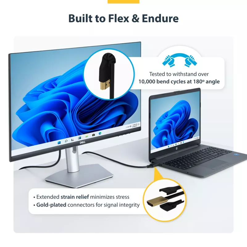 StarTech.com 1,5 m plāns HDMI 2.0 kabelis, elastīgs Premium sertificēts HDMI vads ar Ethernet, UHD 4K 60Hz HDR10, izturīgs aramīda šķiedras dizains ar TPE apvalku
