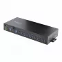 StarTech.com 16 portu industriālais USB 5 Gbps centrmezgls ar barošanas adapteri, metāla korpuss, montējams, ESD aizsardzība, termināla bloka barošana, USB uzlāde, divu resursdatoru pārslēgs - TAA