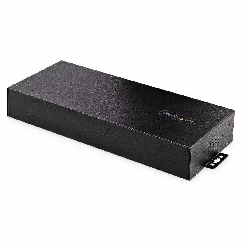 StarTech.com 16 portu industriālais USB 5 Gbps centrmezgls ar barošanas adapteri, metāla korpuss, montējams, ESD aizsardzība, termināla bloka barošana, USB uzlāde, divu resursdatoru pārslēgs - TAA