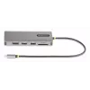 StarTech.com USB-C trīs monitoru multiportu adapteris, divi 4K 60Hz + 4K 30Hz HDMI un DisplayPort, 4 portu USB centrmezgls, 100W PD caurlaide, GbE, SD/MicroSD karšu lasītāji