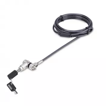 StarTech.com 3-in-1 Universal Laptop Lock 6.6ft (2m), Master Keyed Locking kabelis, Computer Security, Saderīga w/Noble Wedge®/Nano/K-Slot; Anti-Theft Cut-Resistant kabelis
