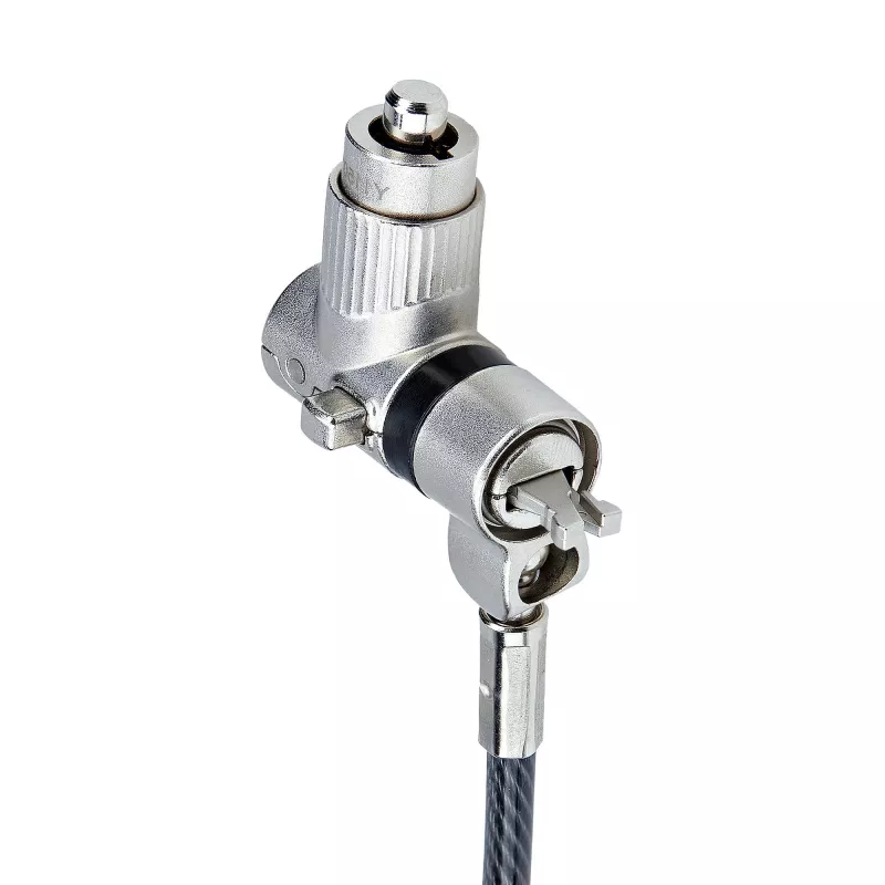 StarTech.com 3-in-1 Universal Laptop Lock 6.6ft (2m), Master Keyed Locking kabelis, Computer Security, Saderīga w/Noble Wedge®/Nano/K-Slot; Anti-Theft Cut-Resistant kabelis