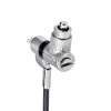 StarTech.com 3-in-1 Universal Laptop Lock 6.6ft (2m), Master Keyed Locking kabelis, Computer Security, Saderīga w/Noble Wedge®/Nano/K-Slot; Anti-Theft Cut-Resistant kabelis