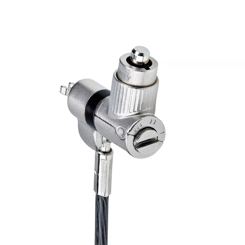 StarTech.com 3-in-1 Universal Laptop Lock 6.6ft (2m), Master Keyed Locking kabelis, Computer Security, Saderīga w/Noble Wedge®/Nano/K-Slot; Anti-Theft Cut-Resistant kabelis