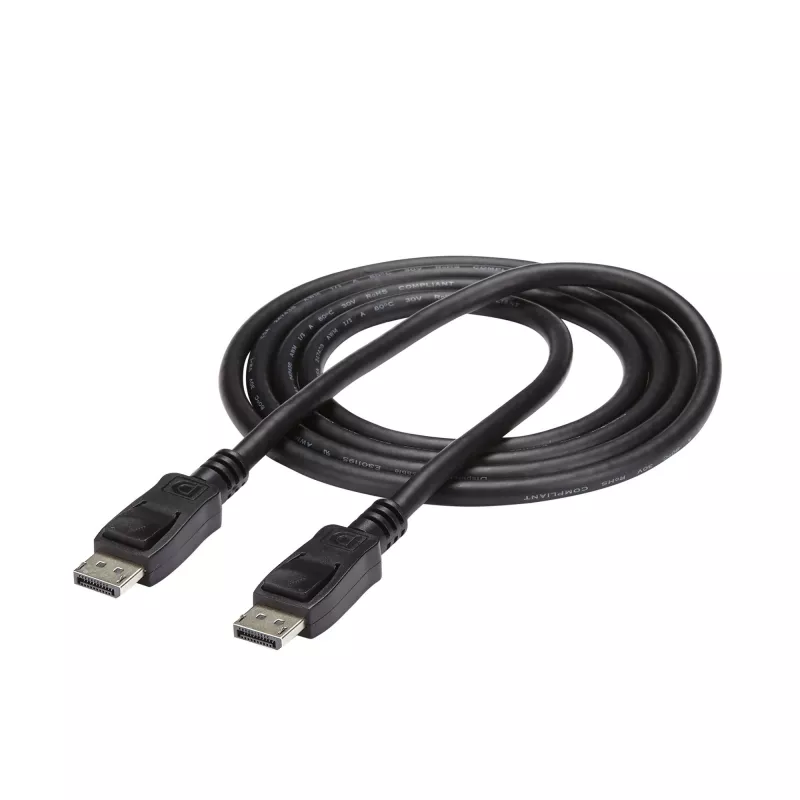 StarTech.com 6ft (2m) DisplayPort 1.2 kabelis - 4K x 2K Ultra HD VESA sertificēts DisplayPort kabelis - DP uz DP kabelis monitoram - DP video/displeja vads - fiksējošie DP savienotāji