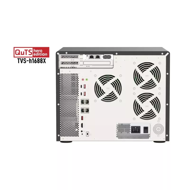 QNAP TVS-h1688X NAS tornis Intel® Xeon® W-1250 32 GB DDR4 0 TB QuTS hero Melns