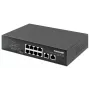 Intellinet 8 portu gigabitu Ethernet PoE+ slēdzis 120 W, 2 augšupsaites porti