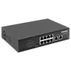 Intellinet 8 portu gigabitu Ethernet PoE+ slēdzis 120 W, 2 augšupsaites porti