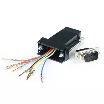 StarTech.com DB9 uz RJ45 modulārais adapteris - vīr./siev., DB-9, RJ-45, melns