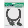 InLine strāvas kabelis, CEE 7/7 leņķveida / 3pin IEC C13 (vīrišķais) leņķveida, 0,5m