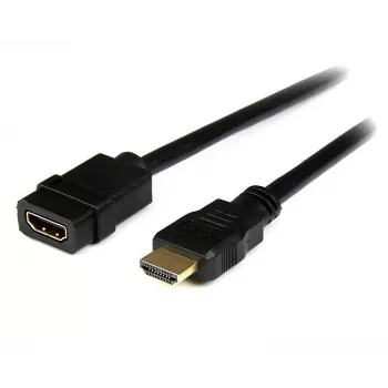 StarTech.com 2 m (6 pēdas) HDMI pagarinātāja kabelis — HDMI vīrišķais–sievišķais kabelis — 4K HDMI kabeļa pagarinātājs — 4K 30Hz UHD HDMI kabelis ar Ethernet (vīr./siev.) — ātrdarbīgs HDMI 1.4 kabelis — HDMI vada pagarinātājs