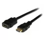 StarTech.com 2 m (6 pēdas) HDMI pagarinātāja kabelis — HDMI vīrišķais–sievišķais kabelis — 4K HDMI kabeļa pagarinātājs — 4K 30Hz UHD HDMI kabelis ar Ethernet (vīr./siev.) — ātrdarbīgs HDMI 1.4 kabelis — HDMI vada pagarinātājs