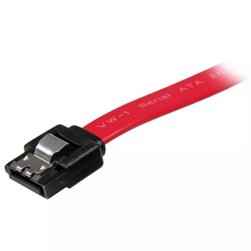 StarTech.com 18in SATA kabelis ar fiksatoru, 0,457 m, SATA III, SATA 7-pin, SATA 7-pin, Male/Male, sarkans