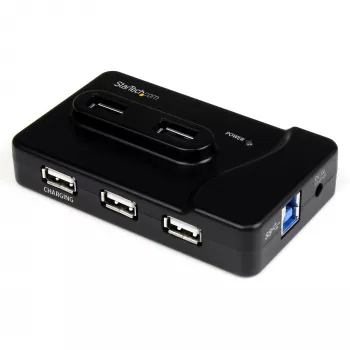 StarTech.com 6 portu USB 3.0 / USB 2.0 kombinētais centrs ar 2A uzlādes portu – 2x USB 3.0 un 4x USB 2.0