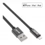 InLine Lightning USB kabelis, iPad, iPhone, iPod, melns/alumīnijs, 2m, MFi sertificēts