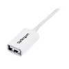 StarTech.com 1 m balts USB 2.0 pagarinātāja kabelis A uz A — M/F