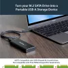 StarTech.com M.2 SSD korpuss M.2 SATA SSD diskiem — USB 3.1 (10 Gbps) ar USB-C kabeli