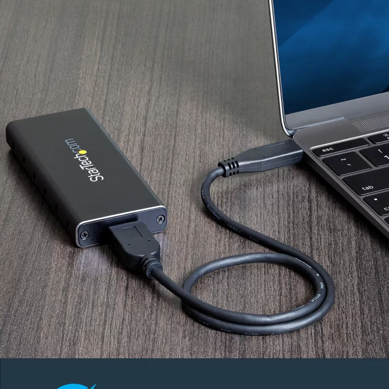 StarTech.com M.2 SSD korpuss M.2 SATA SSD diskiem — USB 3.1 (10 Gbps) ar USB-C kabeli