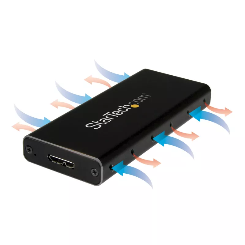 StarTech.com M.2 SSD korpuss M.2 SATA SSD diskiem — USB 3.1 (10 Gbps) ar USB-C kabeli