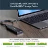 StarTech.com M.2 SSD korpuss M.2 SATA SSD diskiem — USB 3.1 (10 Gbps) ar USB-C kabeli