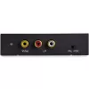 StarTech.com HDMI uz RCA pārveidotāja kaste ar audio, Aktīvs video pārveidotājs, Melns, REACH, FCC, 1920 x 1080 pikseļi, 640 x 480,800 x 600,1920 x 1080, 480p, 576p, 720p, 1080p