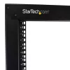 StarTech.com 2-stabu 42U mobilais atvērta karkasa serveru statīvs, divu stabu 19 collu tīkla statīvs ar riteņiem, ritošs atvērts statīvs AV/datu/multivides/IT aprīkojumam, datoru statīvs mājas/biroja telpām – iekļauti ritentiņi
