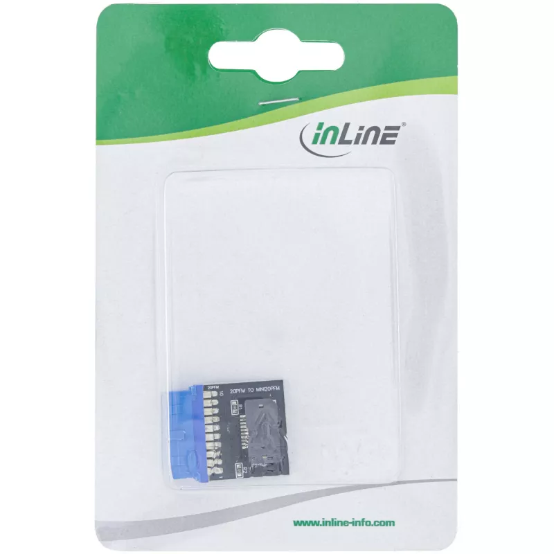 Iekšējais InLine USB 3.0–USB 3.1 priekšējā paneļa Key-A adapteris