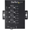 StarTech.com 4 portu seriālais centrmezgls, USB uz RS232/RS485/RS422 adapteris - Rūpniecisks USB 2.0 uz DB9 seriālais pārveidotāja centrmezgls - IP30 klase - Uz DIN sliedes montējams metāla seriālais centrmezgls - 15kV ESD aizsardzība