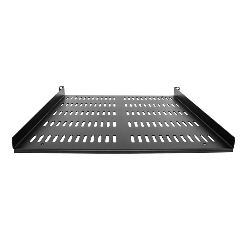 StarTech.com 1U serveru statņu plaukts - universāla ventilējama statņu stiprinājuma konsoles paplāte 19 collu tīkla iekārtu statnim un skapim - izturīgs dizains - svara noturība 55 mārciņas/25 kg - 20 collu dziļš plaukts, melns