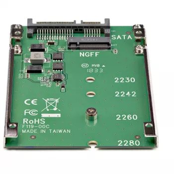 StarTech.com M.2 SATA SSD uz 2,5 collu SATA adapteris - M.2 NGFF uz SATA pārveidotājs - 7 mm - atvērtā rāmja kronšteins - M2 cietā diska adapteris