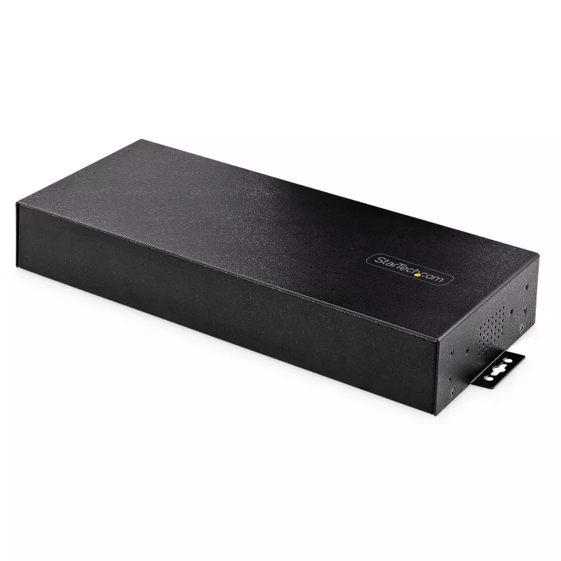StarTech.com 16 pieslēgvietu rūpnieciskais USB 3.0 centrmezgls 5 Gbps, metāla, DIN/virsmas/statņa stiprināms, ESD aizsardzība, spaiļu bloka barošana, līdz 120 W koplietota USB uzlāde, divu resursdatoru centrmezgls/slēdzis