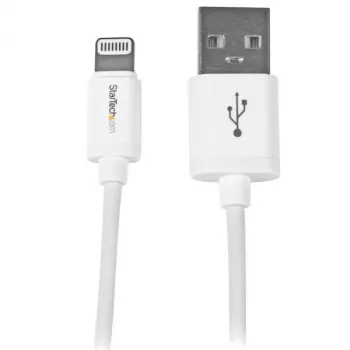 StarTech.com 1 m (3 pēdas) USB uz Lightning kabelis - iPhone / iPad / iPod lādētāja kabelis - ātrdarbīgs Lightning uz USB kabelis - Apple MFi sertificēts - balts