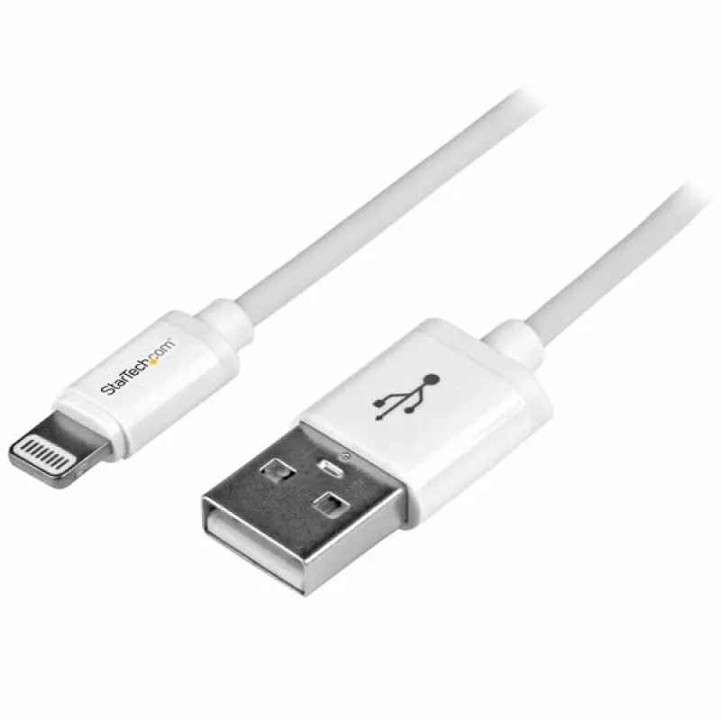 StarTech.com 1 m (3 pēdas) USB uz Lightning kabelis - iPhone / iPad / iPod lādētāja kabelis - ātrdarbīgs Lightning uz USB kabelis - Apple MFi sertificēts - balts