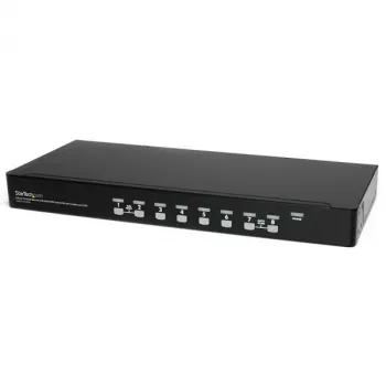 StarTech.com 8 pieslēgvietu 1U statīvā montējams USB KVM slēdzis ar OSD un kabeļiem