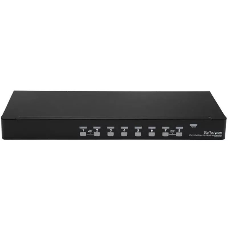 StarTech.com 8 pieslēgvietu 1U statīvā montējams USB KVM slēdzis ar OSD un kabeļiem
