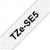 Etiķešu lente Brother TZE-SE5 — 24 mm x 8 m, melns uz balta